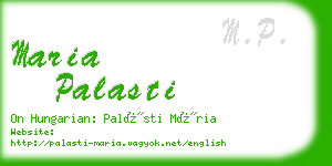 maria palasti business card